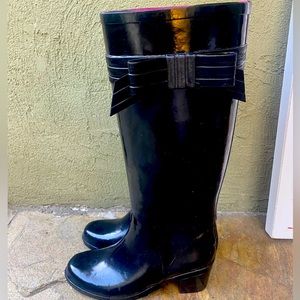 Kate Spade Black rain boots size 8
